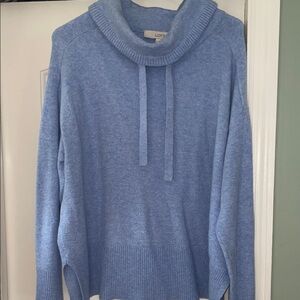 LOFT Light Blue Cowl Neck Sweater